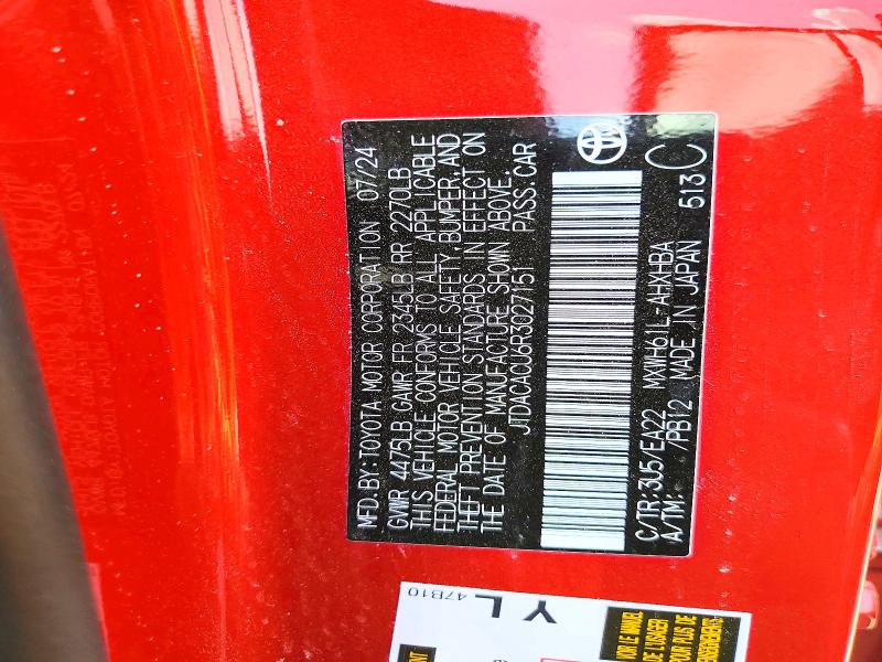 Aukcja sprzedaży 2024 Toyota Prius Prime, vin: JTDACACU6R3027151, numer aukcji: 63173806