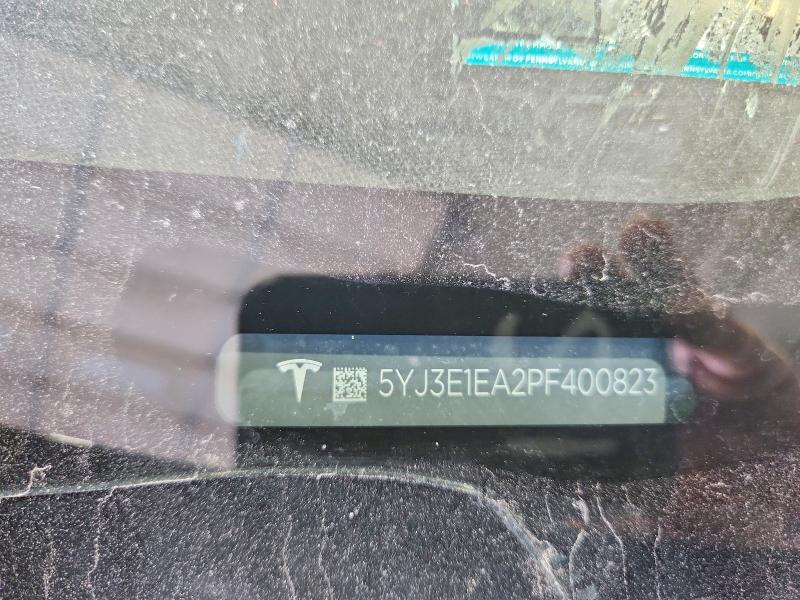 66464646 :رقم المزاد ، 5YJ3E1EA2PF400823 vin ، 2023 Tesla Model 3 مزاد بيع