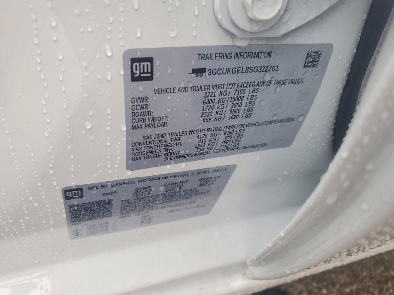Продажа на аукционе авто 2025 Chevrolet Silverado, vin: 3GCUKGEL8SG322701, номер лота: 63402716