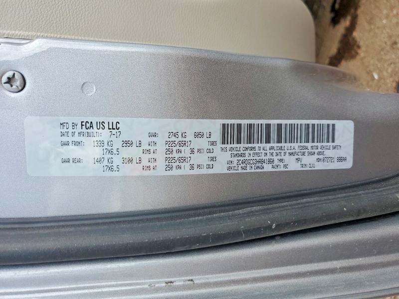 Aukcja sprzedaży 2017 Dodge Grand Caravan, vin: 2C4RDGCG3HR841860, numer aukcji: 65509546