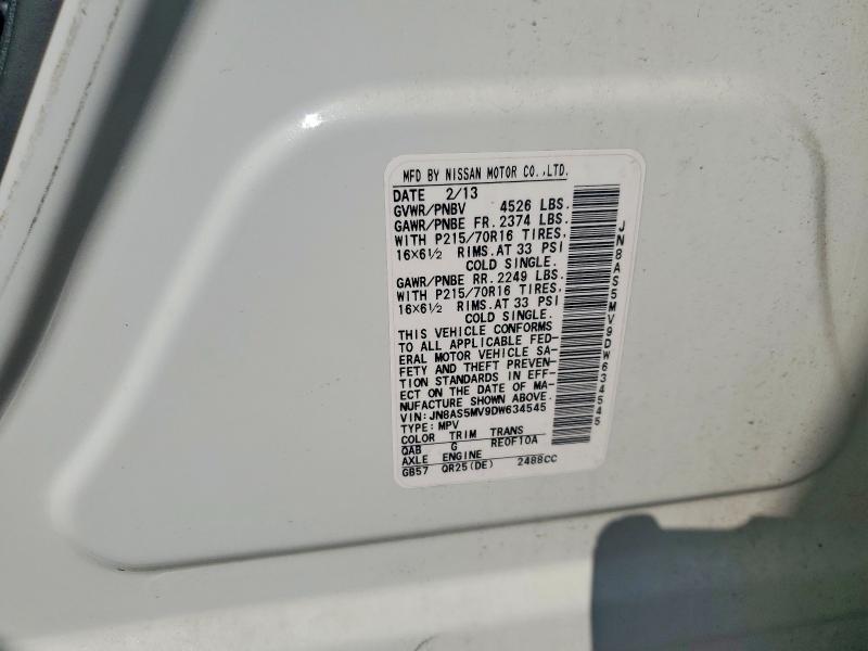 Aukcja sprzedaży 2013 Nissan Rogue, vin: JN8AS5MV9DW634545, numer aukcji: 63561986