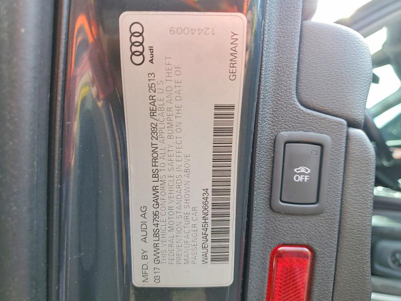 Продаж на аукціоні авто 2017 Audi A4, vin: WAUENAF45HN066434, номер лоту: 66000026