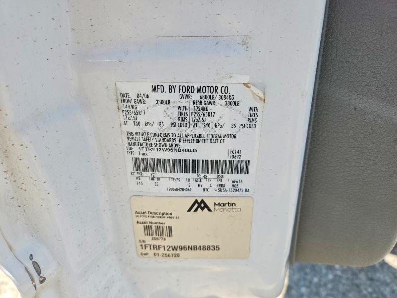 Продажа на аукционе авто 2006 Ford F150, vin: 1FTRF12W96NB48835, номер лота: 64486806