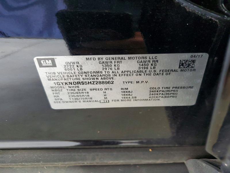 Aukcja sprzedaży 2017 Cadillac Xt5, vin: 1GYKNDRS5HZ288962, numer aukcji: 65408586