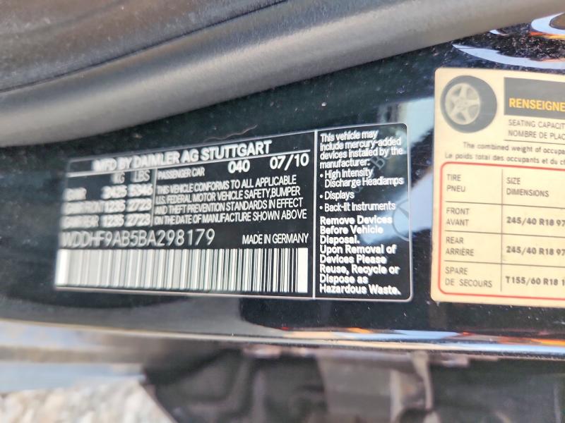 Продаж на аукціоні авто 2011 Mercedes-benz E, vin: WDDHF9AB5BA298179, номер лоту: 64278216