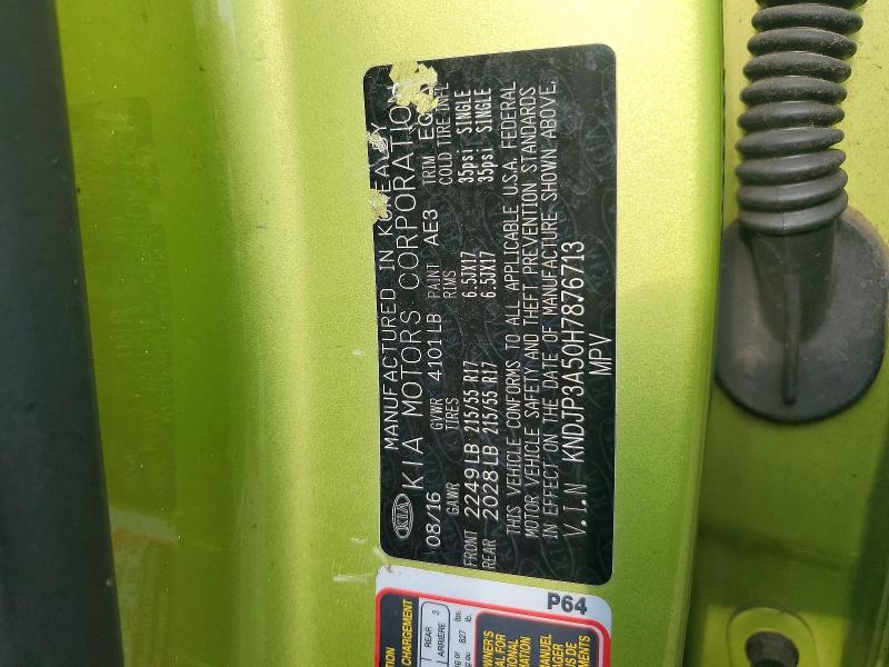 Продаж на аукціоні авто 2017 Kia Soul, vin: KNDJP3A50H7876713, номер лоту: 63576376