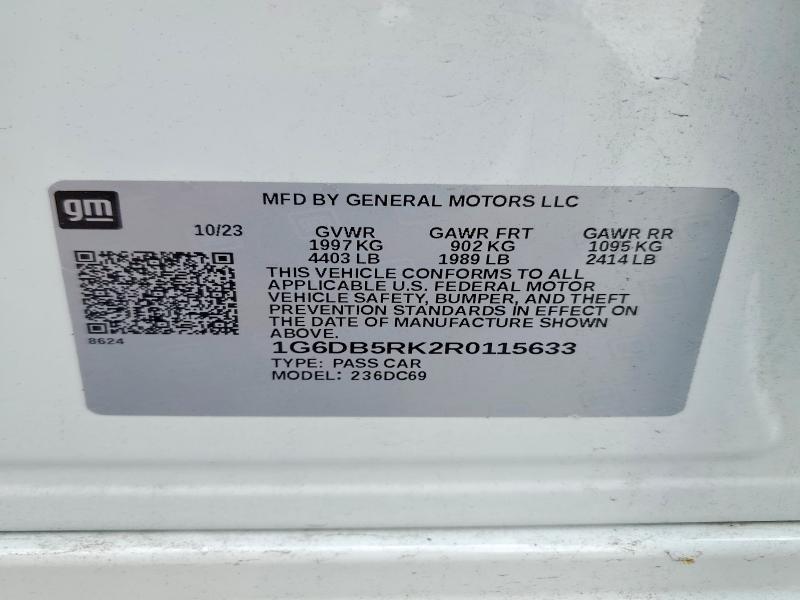 Aukcja sprzedaży 2024 Cadillac Ct4, vin: 1G6DB5RK2R0115633, numer aukcji: 64654446