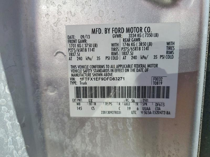 63242636 :رقم المزاد ، 1FTFX1EF9DFD83271 vin ، 2013 Ford F150 مزاد بيع