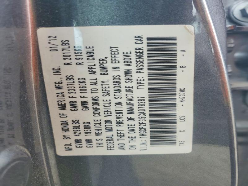 Aukcja sprzedaży 2012 Honda Accord, vin: 1HGCP2F35CA079297, numer aukcji: 67016656