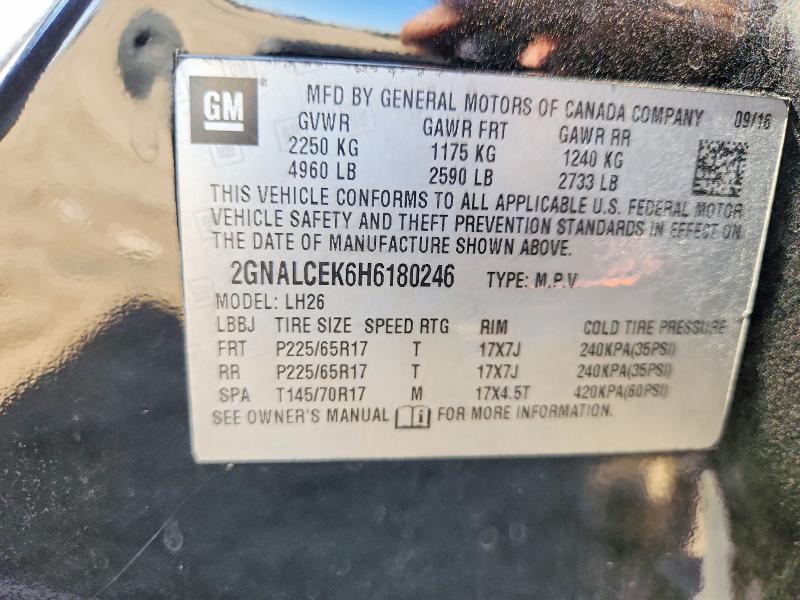 Продаж на аукціоні авто 2017 Chevrolet Equinox, vin: 2GNALCEK6H6180246, номер лоту: 64871466