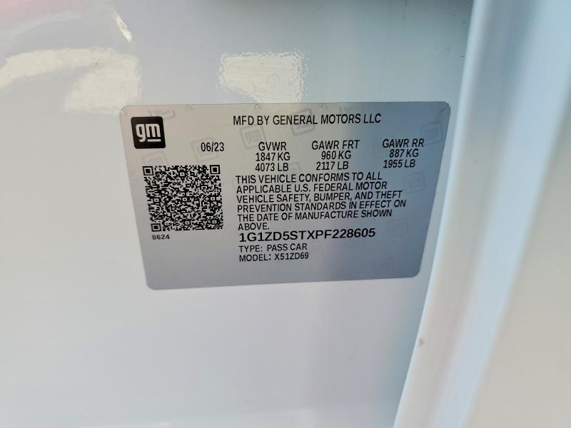 63911106 :رقم المزاد ، 1G1ZD5STXPF228605 vin ، 2023 Chevrolet Malibu مزاد بيع