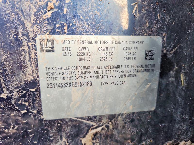 Aukcja sprzedaży 2016 Chevrolet Impala, vin: 2G1145S3XG9152180, numer aukcji: 65741086