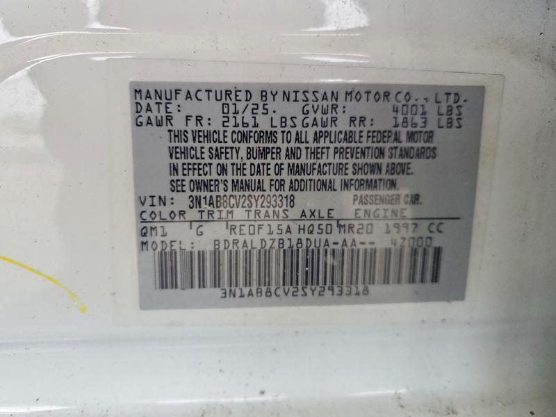 64334606 :رقم المزاد ، 3N1AB8CV2SY293318 vin ، 2025 Nissan Sentra مزاد بيع