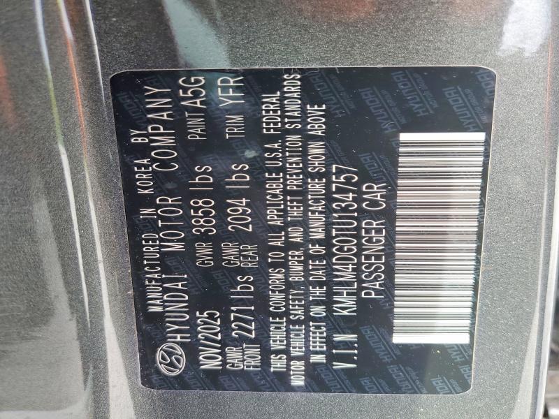 66119646 :رقم المزاد ، KMHLM4DG0TU134757 vin ، 2026 Hyundai Elantra مزاد بيع
