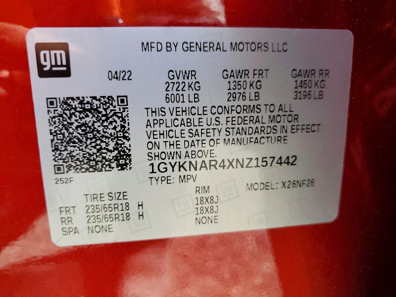 Продаж на аукціоні авто 2022 Cadillac Xt5, vin: 1GYKNAR4XNZ157442, номер лоту: 66317876
