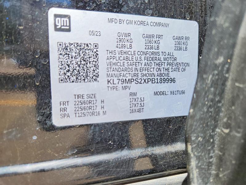 Aukcja sprzedaży 2023 Chevrolet Trailblazer, vin: KL79MPS2XPB189996, numer aukcji: 66354996