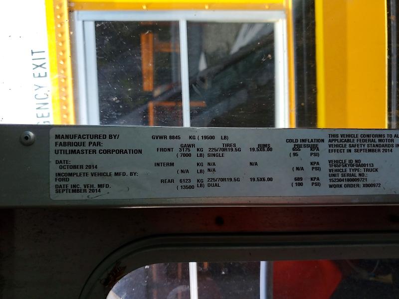 Продаж на аукціоні авто 2015 Ford F59, vin: 1F65F5KY0F0A00113, номер лоту: 70570406