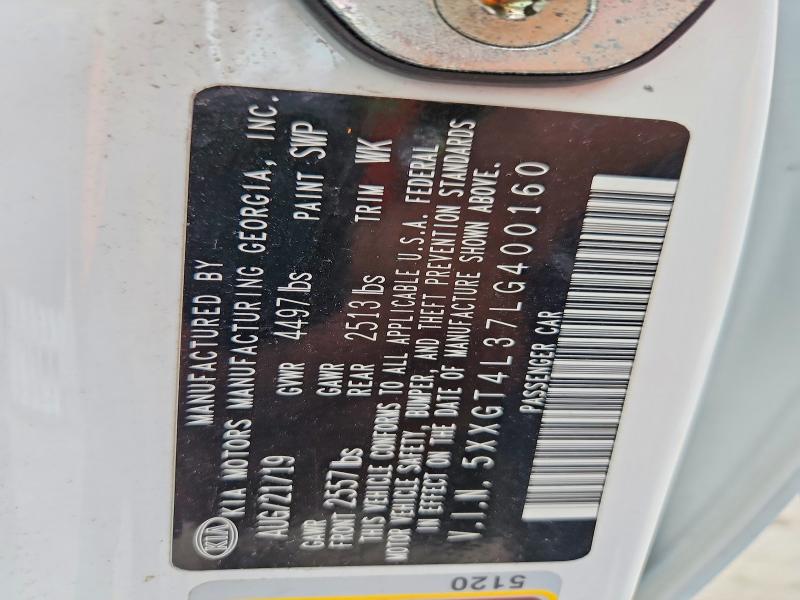 65868466 :رقم المزاد ، 5XXGT4L37LG400160 vin ، 2020 Kia Optima مزاد بيع