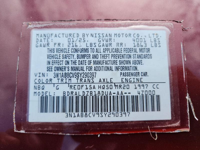 63320416 :رقم المزاد ، 3N1AB8CV9SY290397 vin ، 2025 Nissan Sentra مزاد بيع