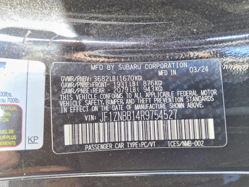 Aukcja sprzedaży 2024 Toyota Gr86, vin: JF1ZNBB14R9754527, numer aukcji: 67093616