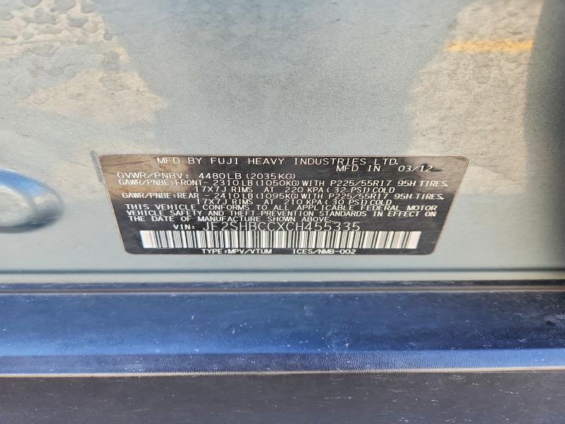 Aukcja sprzedaży 2012 Subaru Forester, vin: JF2SHBCCXCH455335, numer aukcji: 65190546