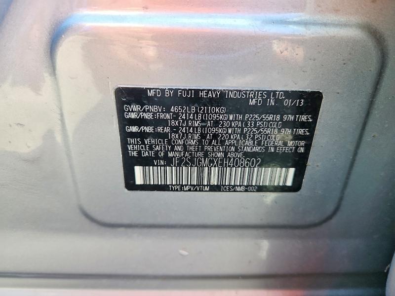 Продажа на аукционе авто 2014 Subaru Forester, vin: JF2SJGMCXEH408602, номер лота: 66089116