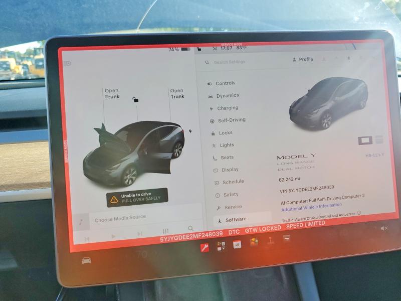65236486 :رقم المزاد ، 5YJYGDEE2MF248039 vin ، 2021 Tesla Model Y مزاد بيع