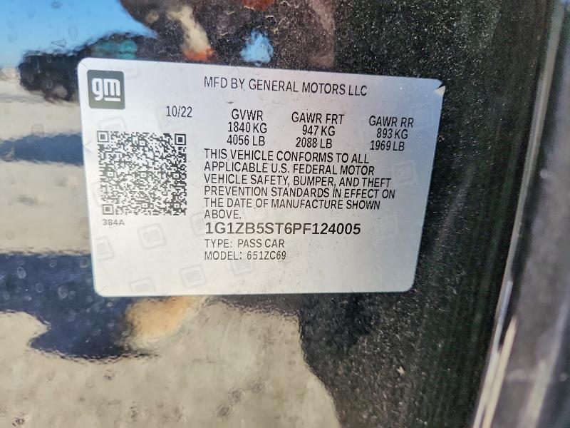 Aukcja sprzedaży 2023 Chevrolet Malibu, vin: 1G1ZB5ST6PF124005, numer aukcji: 64142996