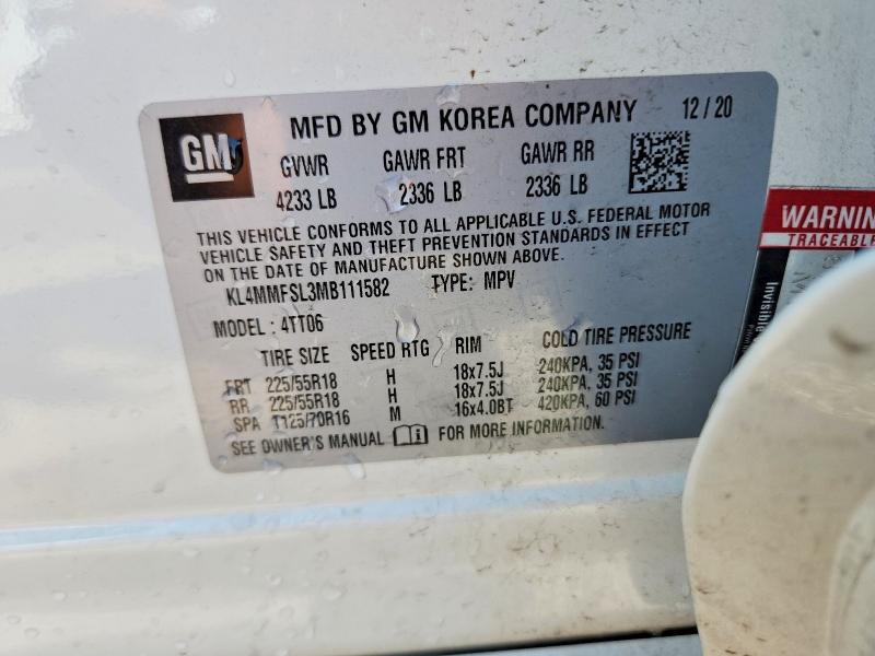 Aukcja sprzedaży 2021 Buick Encore Gx, vin: KL4MMFSL3MB111582, numer aukcji: 64822356