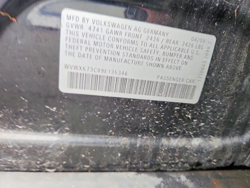 Продажа на аукционе авто 2009 Volkswagen Passat, vin: WVWXK73C89E135346, номер лота: 66982816