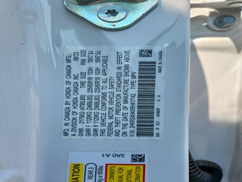 2024 Honda Cr-v მანქანა იყიდება აუქციონზე, vin: 2HKRS4H4XRH417142, აუქციონის ნომერი: 66391256