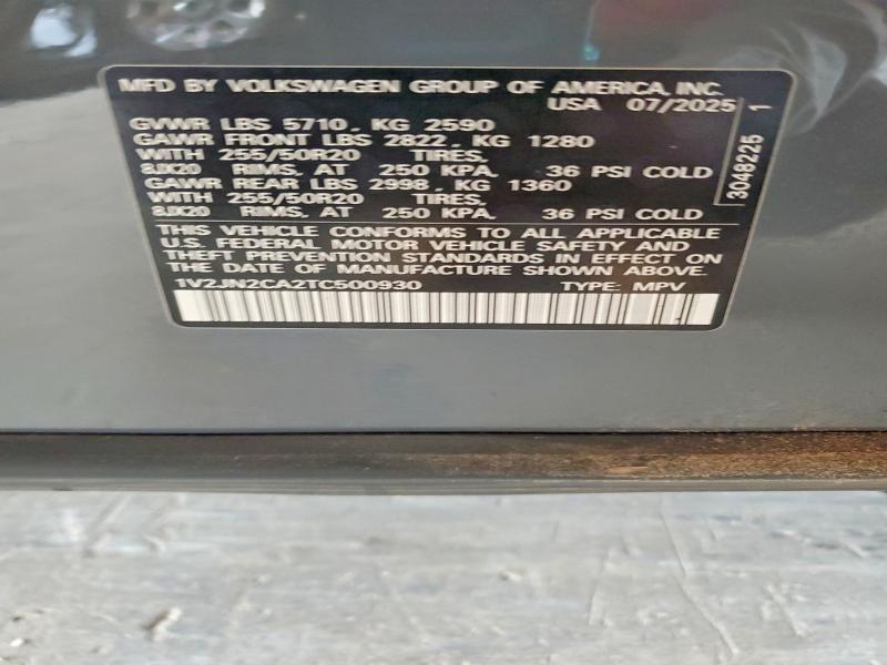 Продажа на аукционе авто 2026 Volkswagen Atlas, vin: 1V2JN2CA2TC500930, номер лота: 65107026