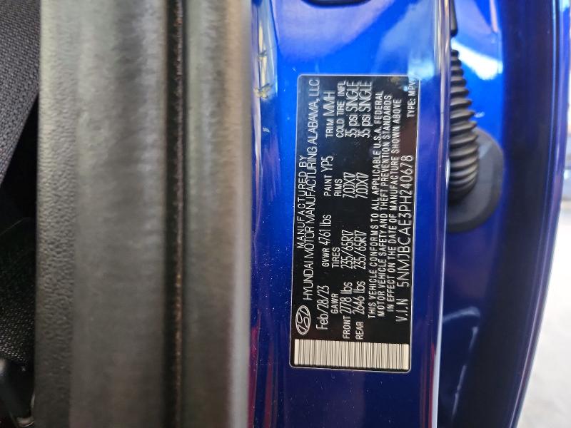 2023 Hyundai Tucson მანქანა იყიდება აუქციონზე, vin: 5NMJBCAE3PH240678, აუქციონის ნომერი: 63007796