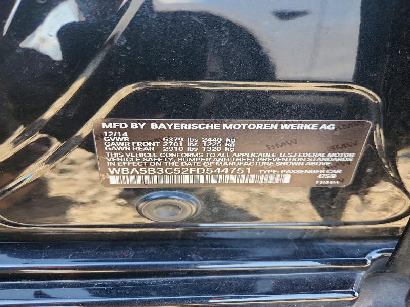 Aukcja sprzedaży 2015 Bmw 535, vin: WBA5B3C52FD544751, numer aukcji: 63492556