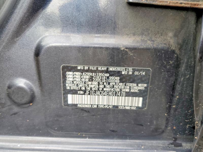 63309616 :رقم المزاد ، JF1GJAC64EH017478 vin ، 2014 Subaru Impreza مزاد بيع