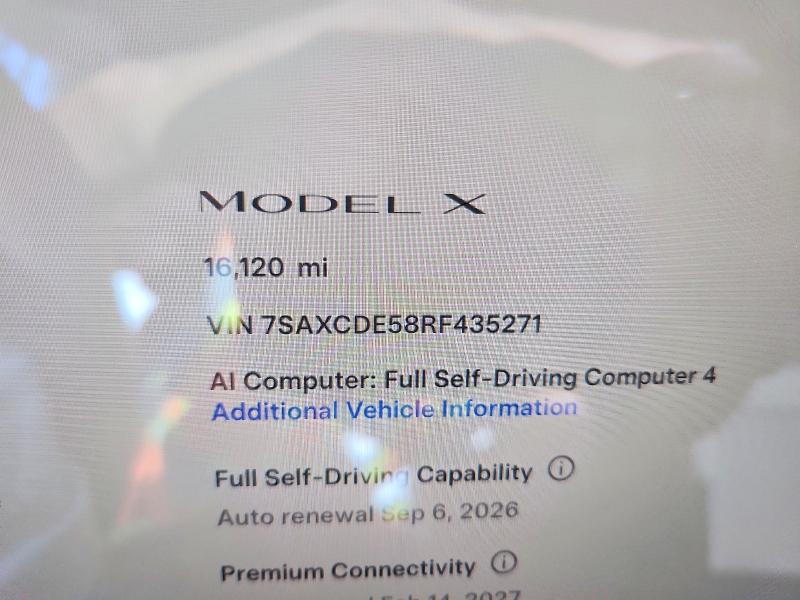 Продажа на аукционе авто 2024 Tesla Model X, vin: 7SAXCDE58RF435271, номер лота: 64515406