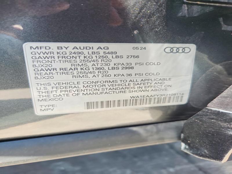 Aukcja sprzedaży 2024 Audi Q5, vin: WA1EAAFY3R2108114, numer aukcji: 65729996