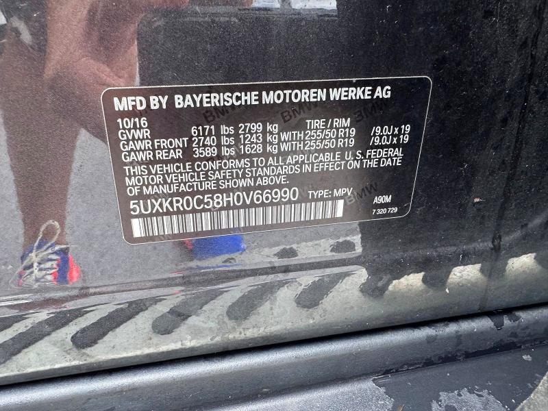 Aukcja sprzedaży 2017 Bmw X5, vin: 5UXKR0C58H0V66990, numer aukcji: 65698406