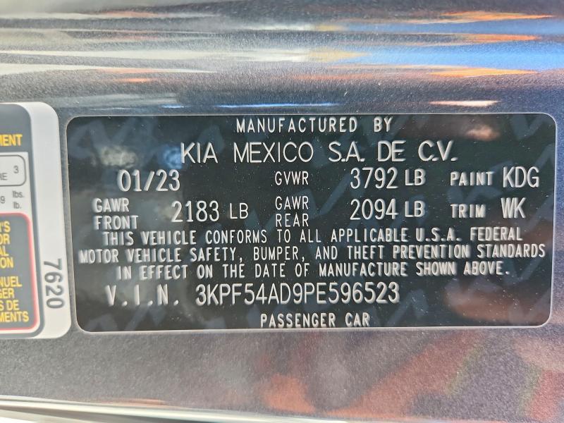 63703026 :رقم المزاد ، 3KPF54AD9PE596523 vin ، 2023 Kia Forte مزاد بيع