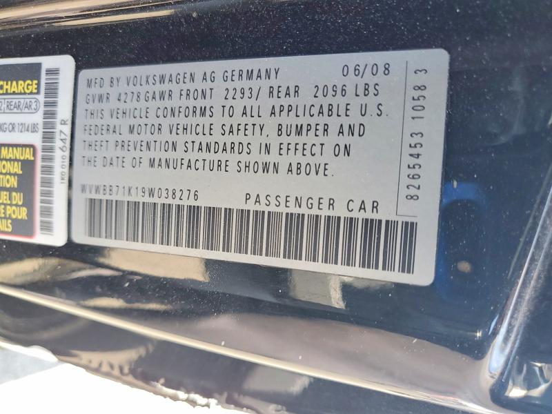 Aukcja sprzedaży 2009 Volkswagen Rabbit, vin: WVWBB71K19W038276, numer aukcji: 65363976