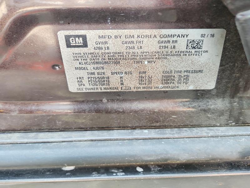 Aukcja sprzedaży 2016 Buick Encore, vin: KL4CJ1SM8GB627909, numer aukcji: 65318286