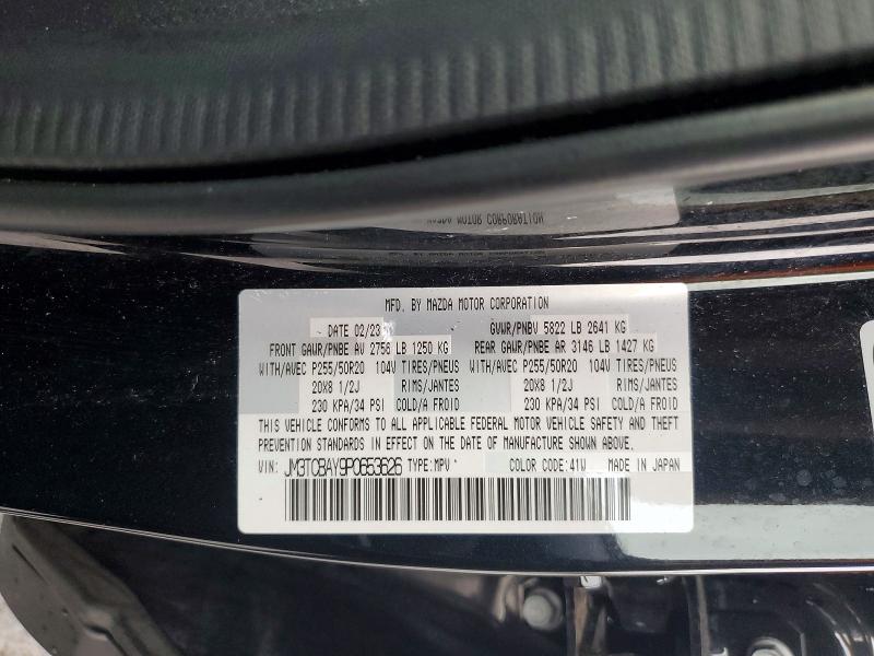 2023 Mazda Cx-9 მანქანა იყიდება აუქციონზე, vin: JM3TCBAY9P0653626, აუქციონის ნომერი: 67073656