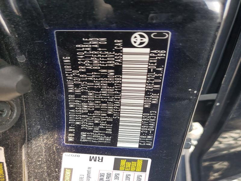 66758406 :رقم المزاد ، 5YFEPRAEXLP117983 vin ، 2020 Toyota Corolla مزاد بيع