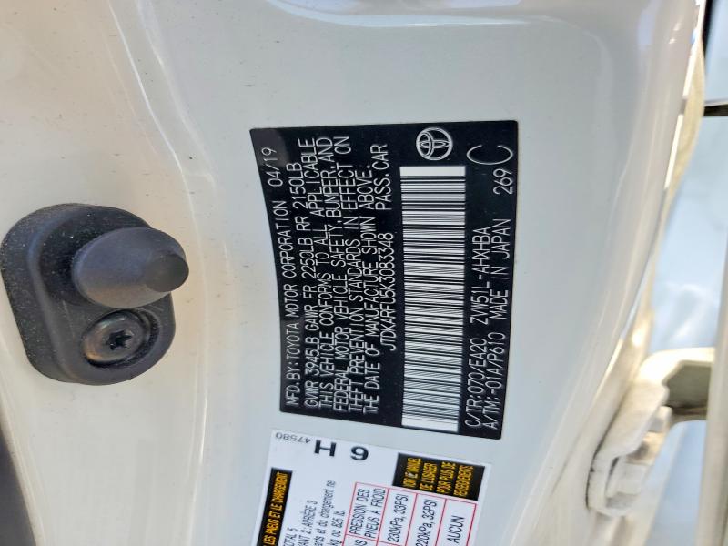 Aukcja sprzedaży 2019 Toyota Prius, vin: JTDKARFU5K3083348, numer aukcji: 63528806