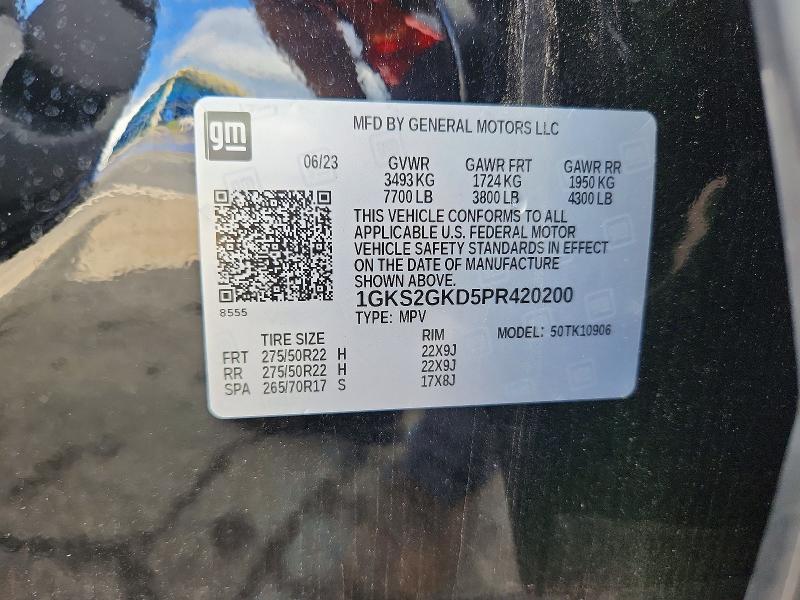 Aukcja sprzedaży 2023 Gmc Yukon Xl, vin: 1GKS2GKD5PR420200, numer aukcji: 63233826