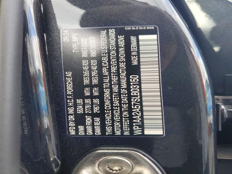 66142796 :رقم المزاد ، WP1AA2A57SLB03150 vin ، 2025 Porsche Macan مزاد بيع