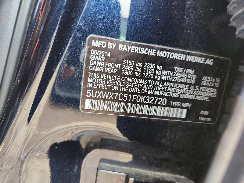 Продаж на аукціоні авто 2015 Bmw X3, vin: 5UXWX7C51F0K32720, номер лоту: 64803866