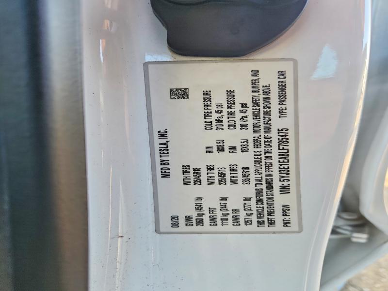 Aukcja sprzedaży 2020 Tesla Model 3, vin: 5YJ3E1EA8LF785475, numer aukcji: 62715816