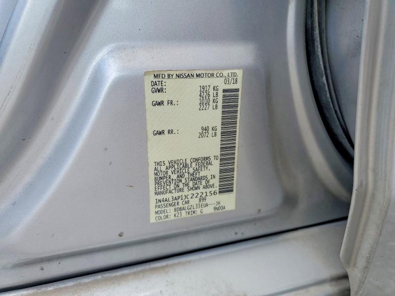 Aukcja sprzedaży 2018 Nissan Altima, vin: 1N4AL3AP1JC222156, numer aukcji: 65553066