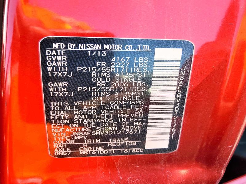 Aukcja sprzedaży 2013 Nissan Juke, vin: JN8AF5MV3DT217671, numer aukcji: 65459236